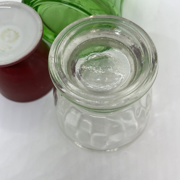 Vintage Green Glass Toothpick Holder & Two Vintage Egg Cups - Picture 3 of 3